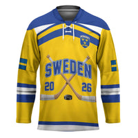 Sweden Ice Hockey Custom Hockey Jersey Go Tre Kronor Champions