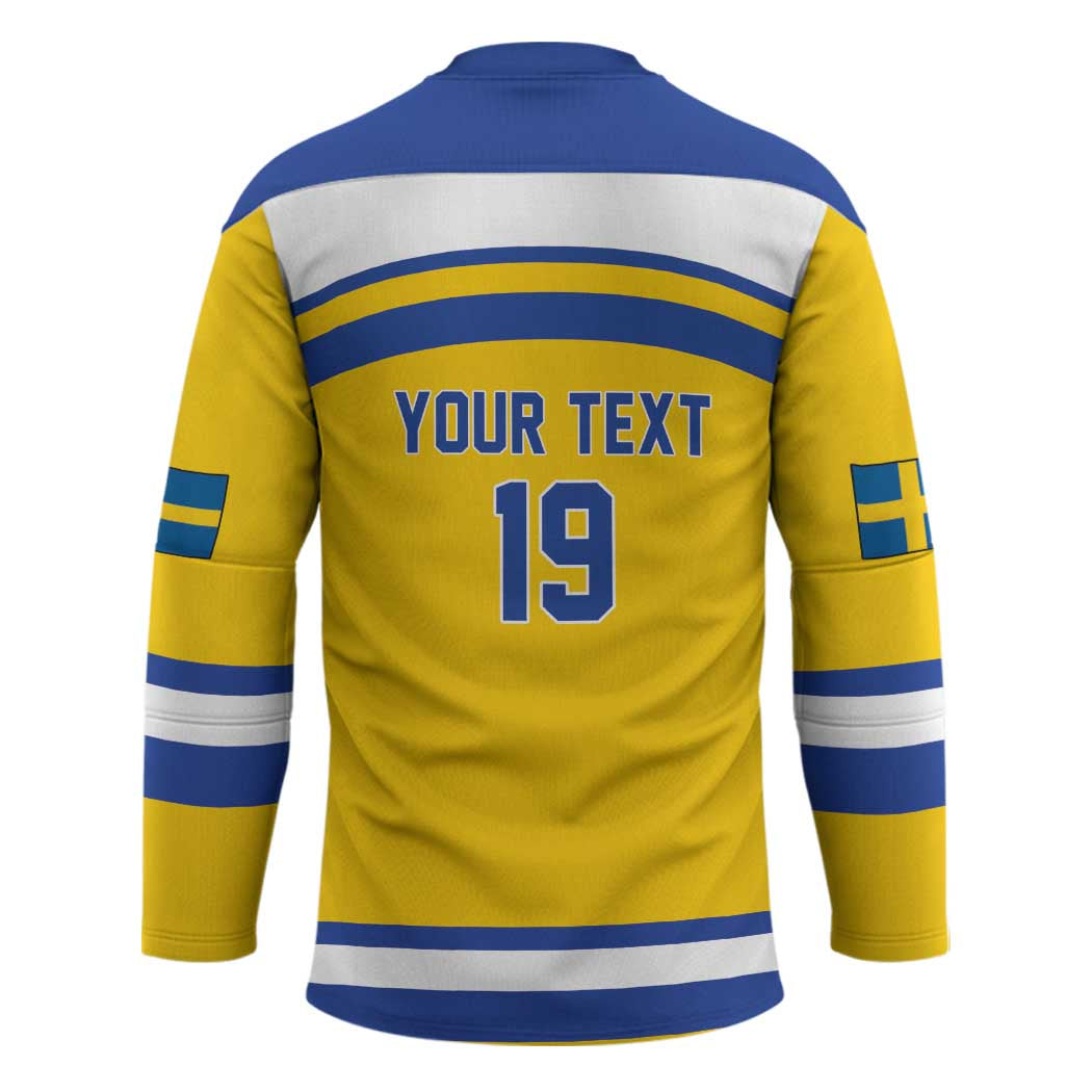 Sweden Ice Hockey Custom Hockey Jersey Go Tre Kronor Champions