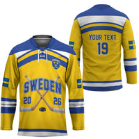 Sweden Ice Hockey Custom Hockey Jersey Go Tre Kronor Champions