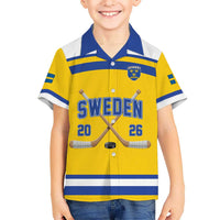 Sweden Ice Hockey Custom Kid Hawaiian Shirt Go Tre Kronor Champions