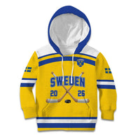 Sweden Ice Hockey Custom Kid Hoodie Go Tre Kronor Champions