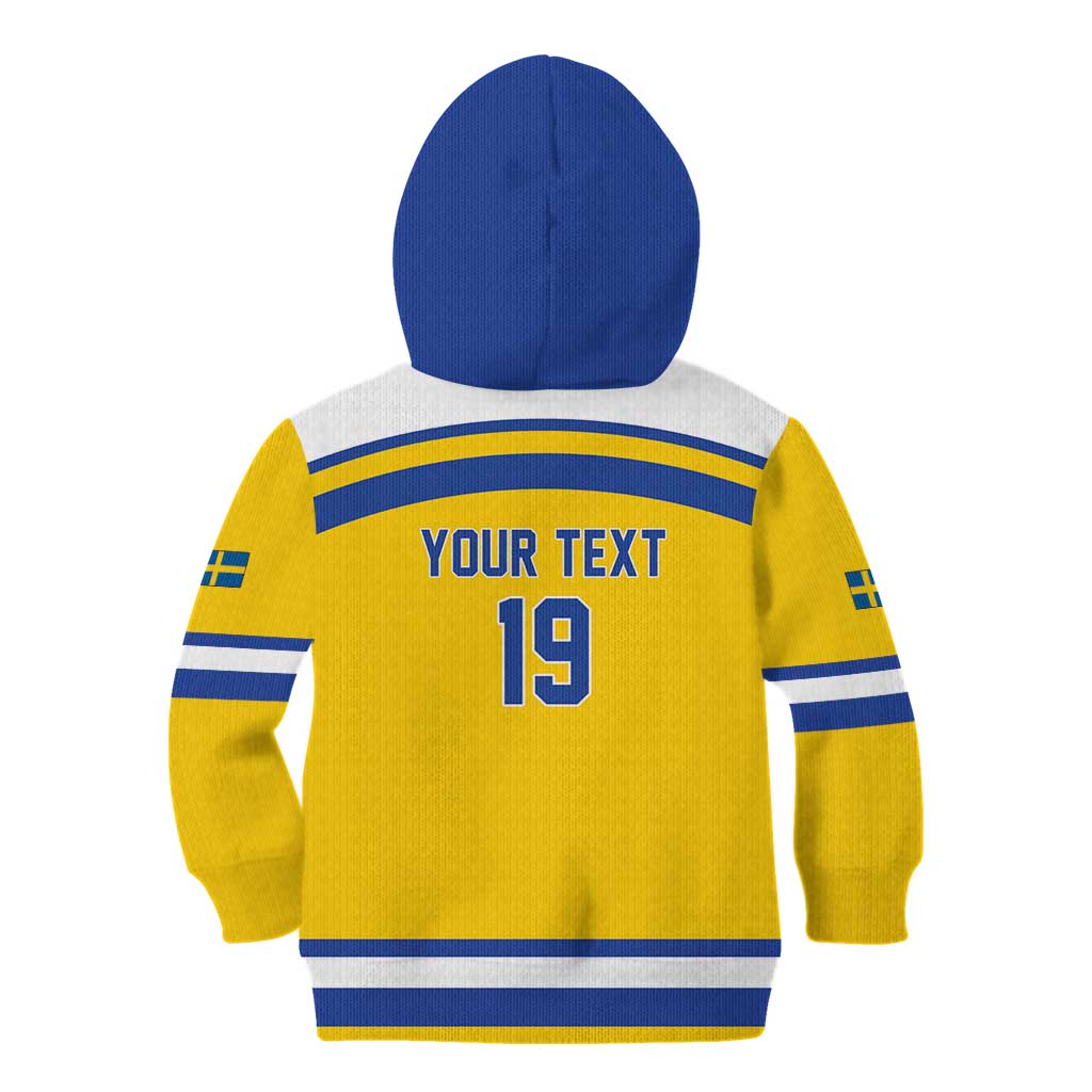 Sweden Ice Hockey Custom Kid Hoodie Go Tre Kronor Champions