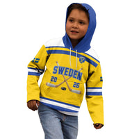 Sweden Ice Hockey Custom Kid Hoodie Go Tre Kronor Champions