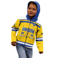 Sweden Ice Hockey Custom Kid Hoodie Go Tre Kronor Champions