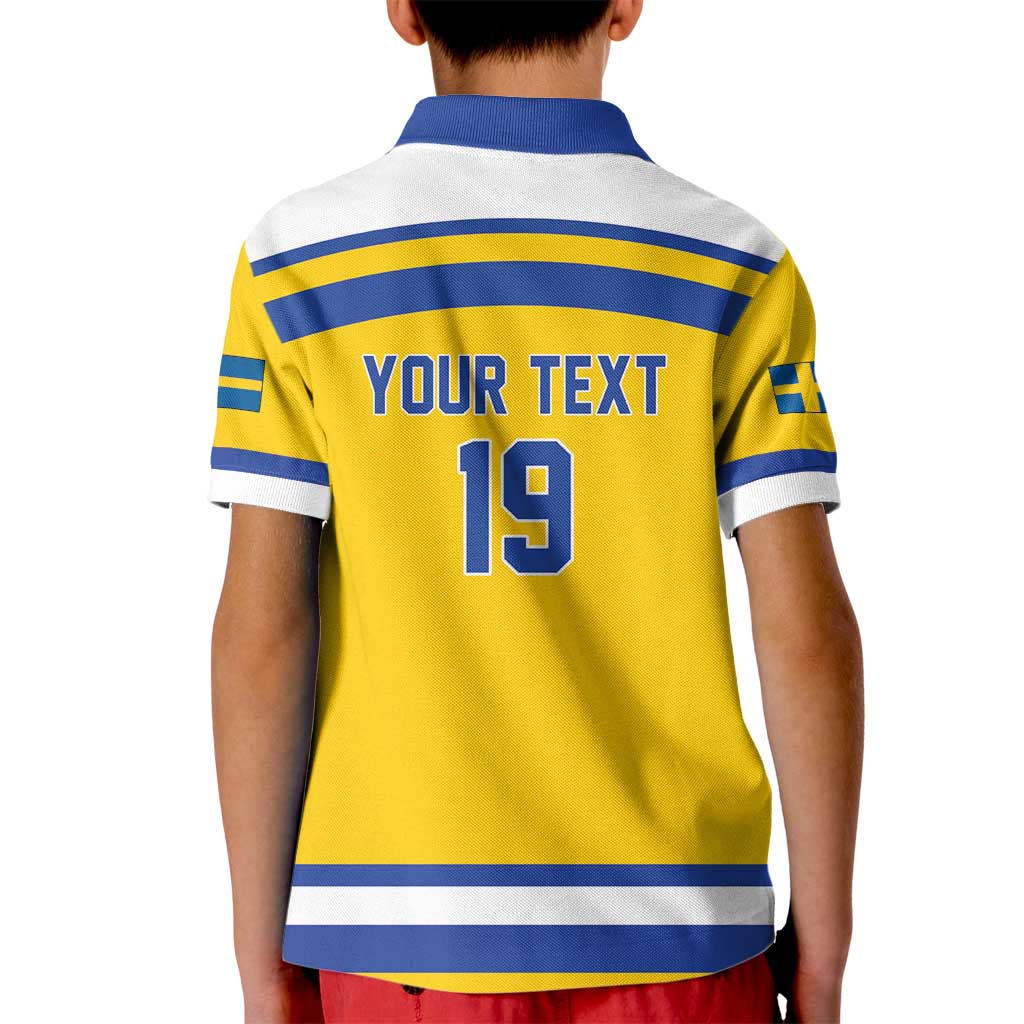 Sweden Ice Hockey Custom Kid Polo Shirt Go Tre Kronor Champions