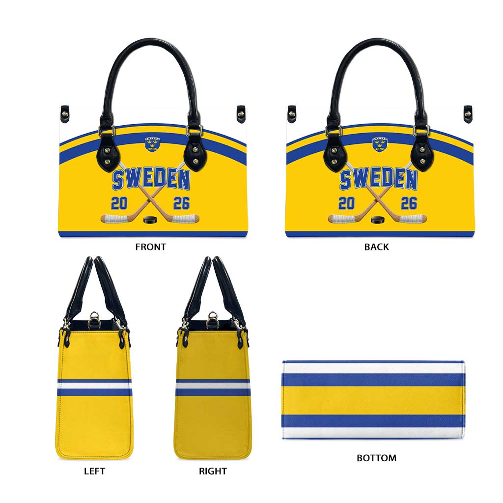Sweden Ice Hockey Leather Bag Go Tre Kronor Champions