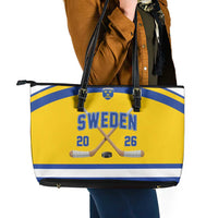 Sweden Ice Hockey Leather Tote Bag Go Tre Kronor Champions