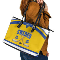 Sweden Ice Hockey Leather Tote Bag Go Tre Kronor Champions