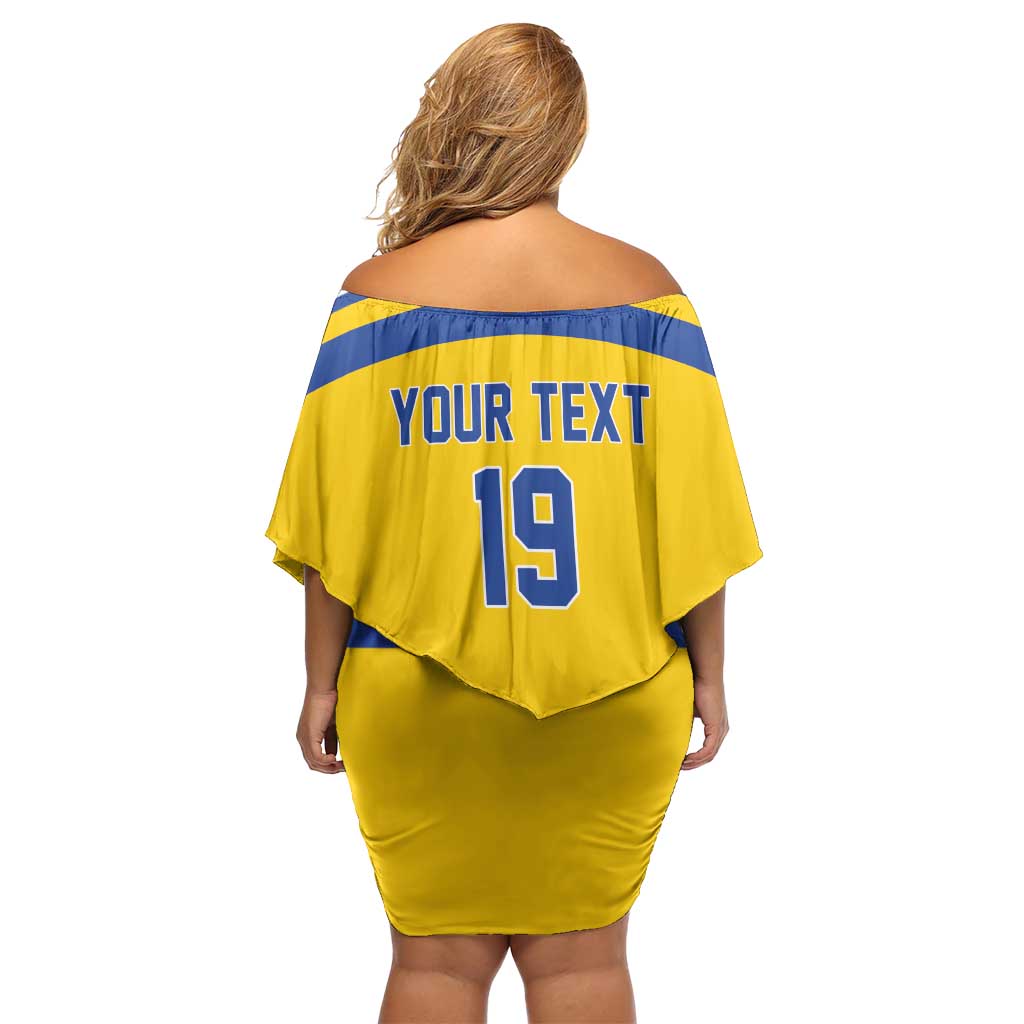 Sweden Ice Hockey Custom Off Shoulder Short Dress Go Tre Kronor Champions