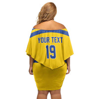 Sweden Ice Hockey Custom Off Shoulder Short Dress Go Tre Kronor Champions