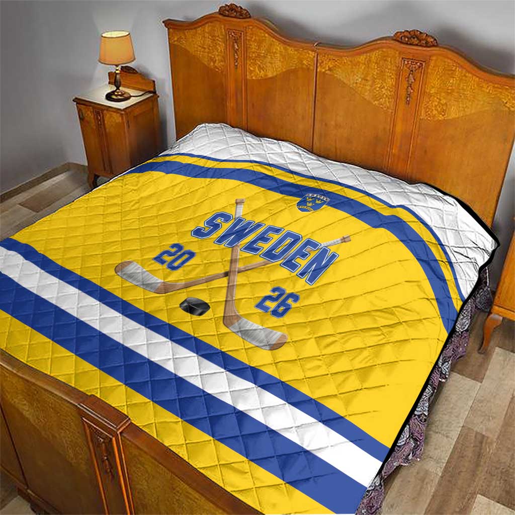 Sweden Ice Hockey Quilt Go Tre Kronor Champions