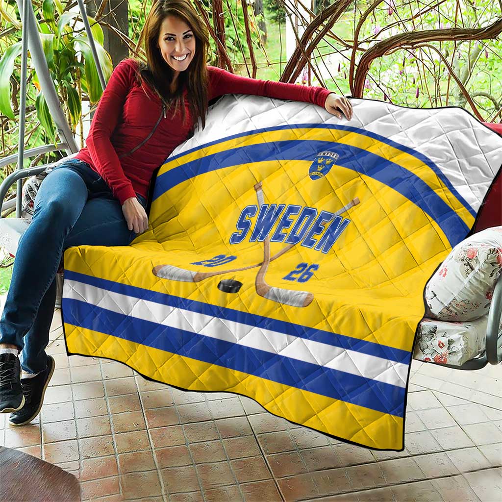 Sweden Ice Hockey Quilt Go Tre Kronor Champions
