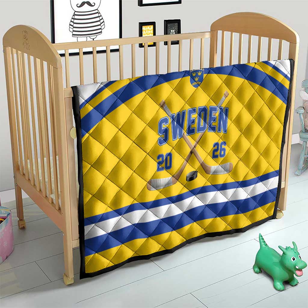 Sweden Ice Hockey Quilt Go Tre Kronor Champions