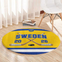 Sweden Ice Hockey Round Carpet Go Tre Kronor Champions