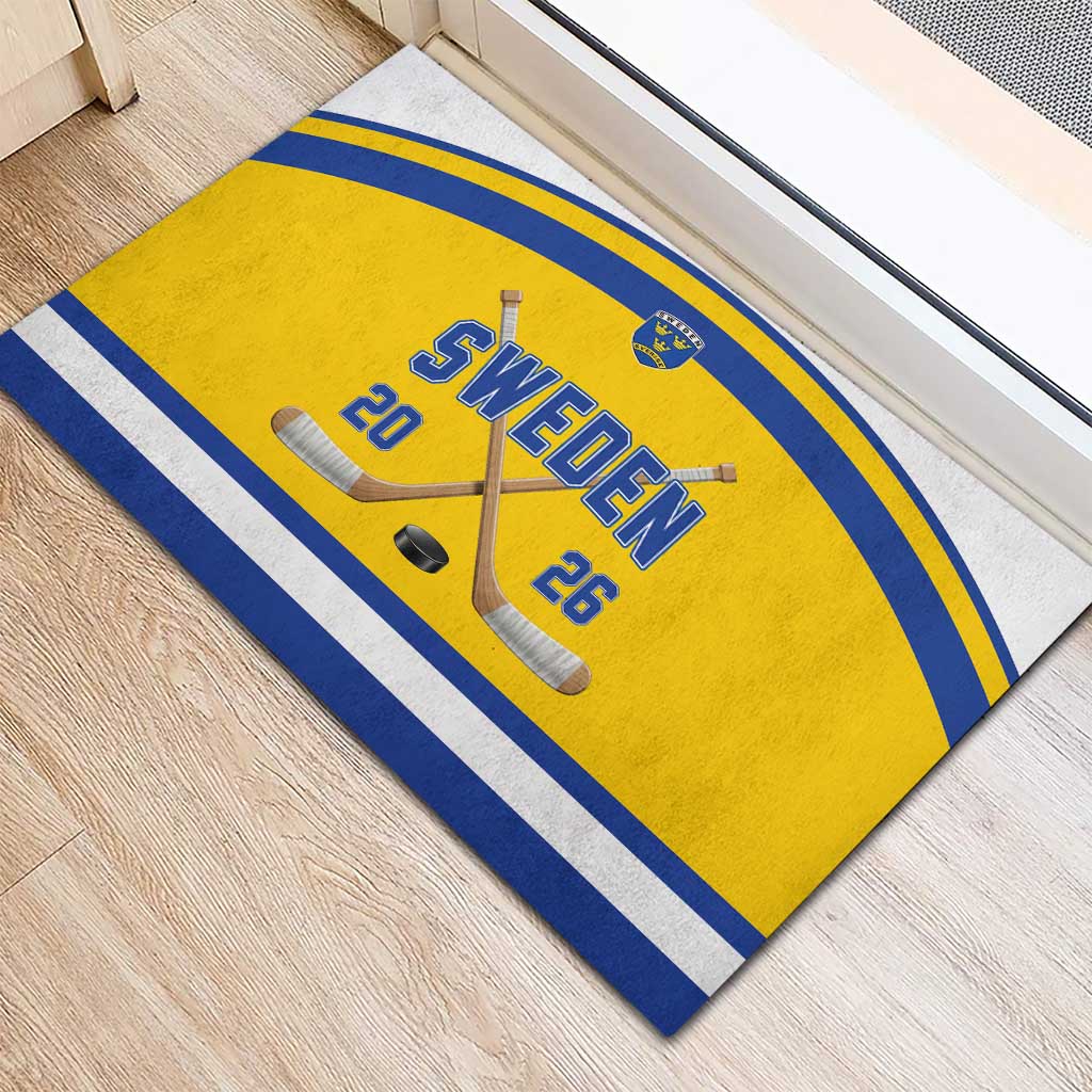 Sweden Ice Hockey Rubber Doormat Go Tre Kronor Champions