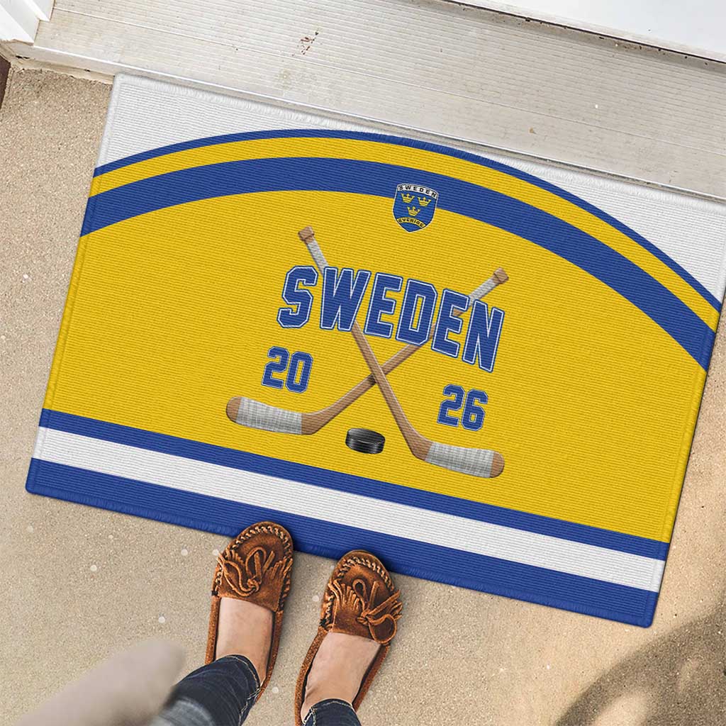 Sweden Ice Hockey Rubber Doormat Go Tre Kronor Champions