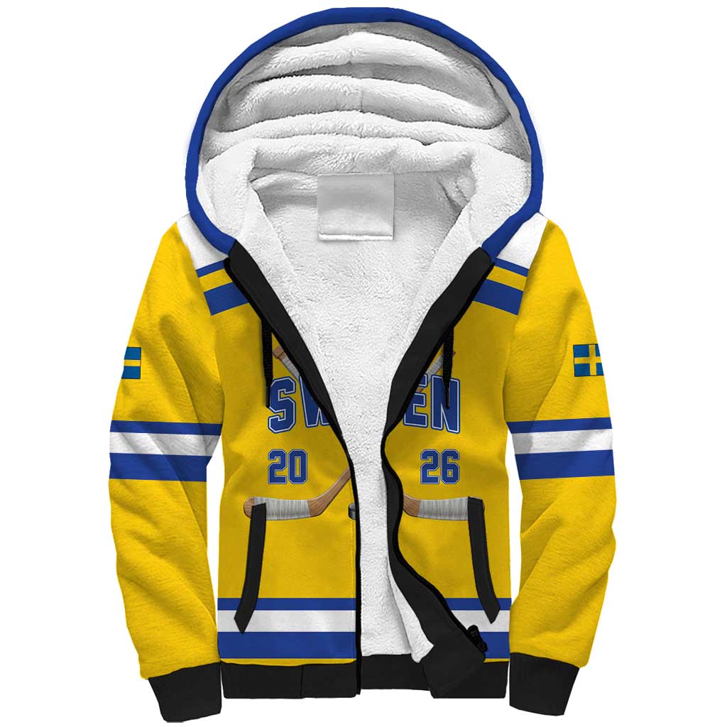 Sweden Ice Hockey Custom Sherpa Hoodie Go Tre Kronor Champions