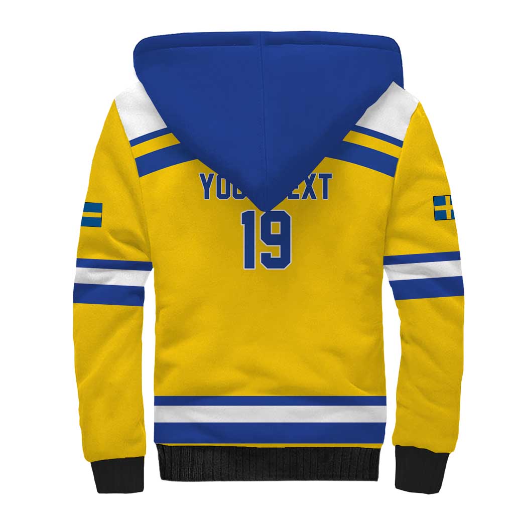 Sweden Ice Hockey Custom Sherpa Hoodie Go Tre Kronor Champions