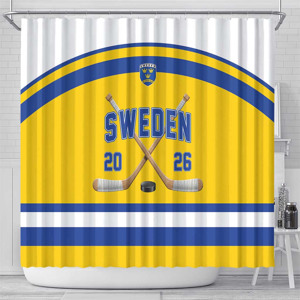 Sweden Ice Hockey Shower Curtain Go Tre Kronor Champions