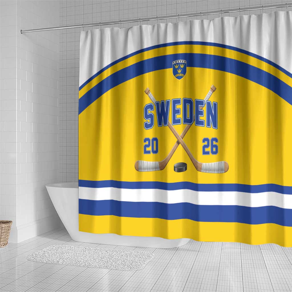 Sweden Ice Hockey Shower Curtain Go Tre Kronor Champions