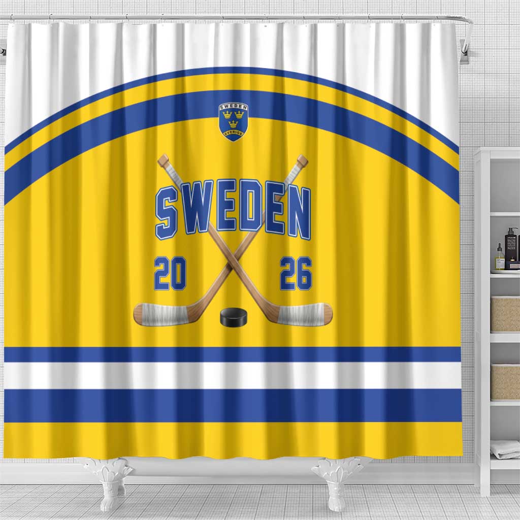 Sweden Ice Hockey Shower Curtain Go Tre Kronor Champions