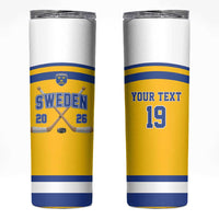 Sweden Ice Hockey Custom Skinny Tumbler Go Tre Kronor Champions
