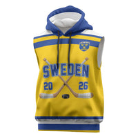 Sweden Ice Hockey Custom Sleeveless Hoodie Go Tre Kronor Champions