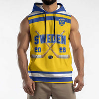 Sweden Ice Hockey Custom Sleeveless Hoodie Go Tre Kronor Champions