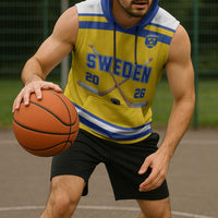 Sweden Ice Hockey Custom Sleeveless Hoodie Go Tre Kronor Champions