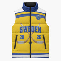 Sweden Ice Hockey Custom Sleeveless Puffer Jacket Go Tre Kronor Champions