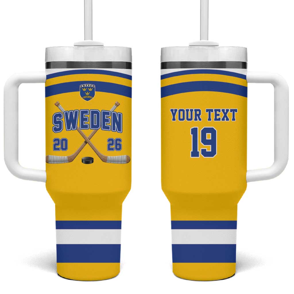 Sweden Ice Hockey Custom Tumbler With Handle Go Tre Kronor Champions