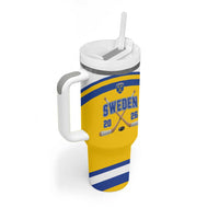 Sweden Ice Hockey Custom Tumbler With Handle Go Tre Kronor Champions