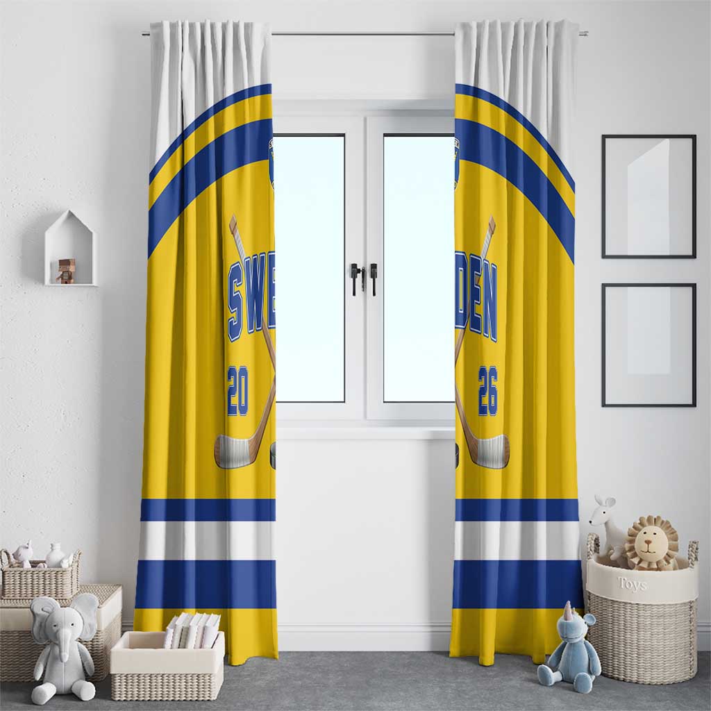 Sweden Ice Hockey Window Curtain Go Tre Kronor Champions