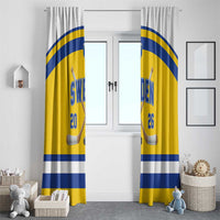 Sweden Ice Hockey Window Curtain Go Tre Kronor Champions