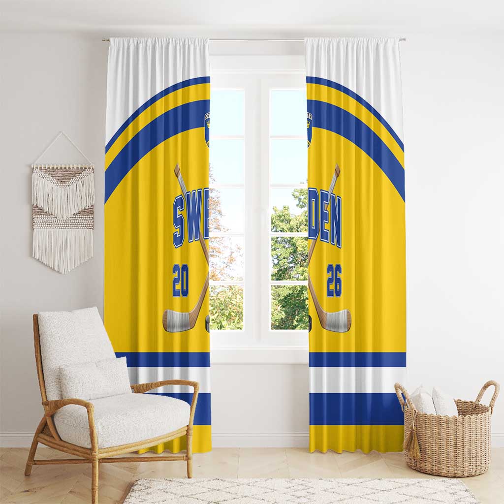 Sweden Ice Hockey Window Curtain Go Tre Kronor Champions
