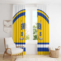 Sweden Ice Hockey Window Curtain Go Tre Kronor Champions
