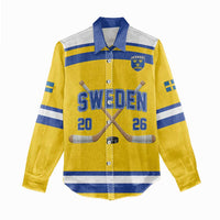 Sweden Ice Hockey Custom Women Casual Shirt Go Tre Kronor Champions