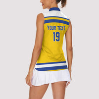 Sweden Ice Hockey Custom Women Sleeveless Polo Shirt Go Tre Kronor Champions