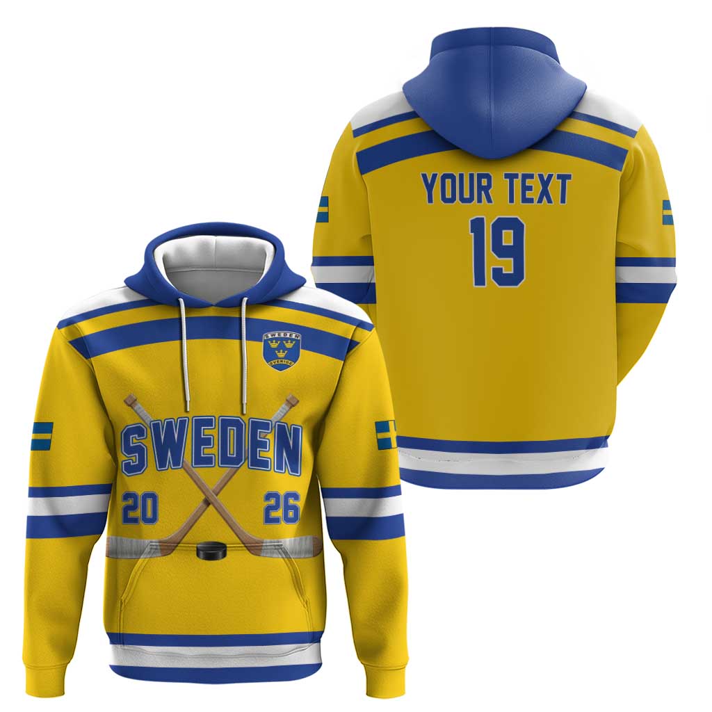 Sweden Ice Hockey Custom Zip Hoodie Go Tre Kronor Champions