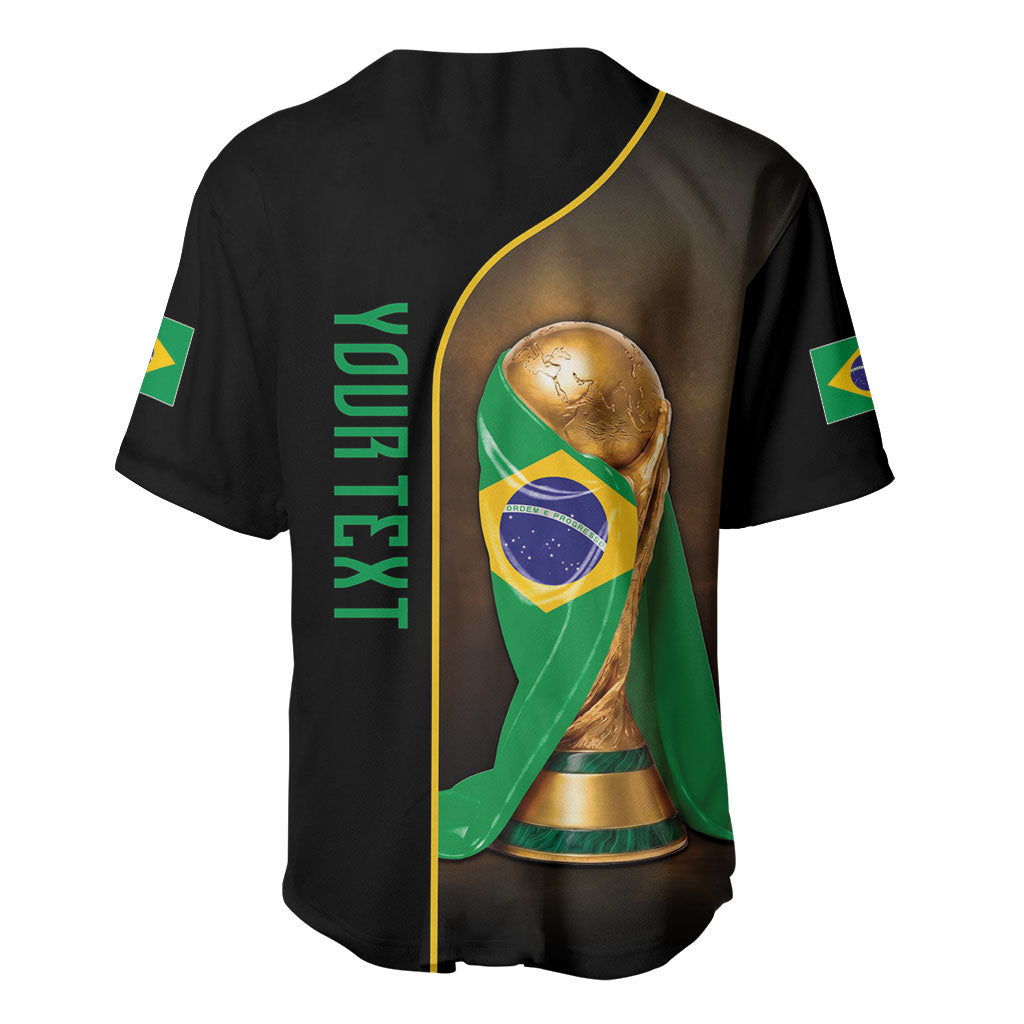 Personalized Brazil Football 2026 Baseball Jersey Trophy Flag Pride Art