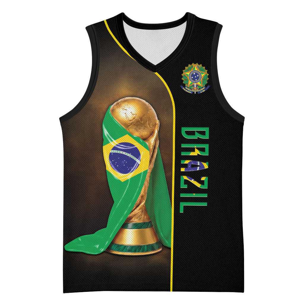 Personalized Brazil Football 2026 Basketball Jersey Trophy Flag Pride Art