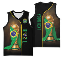 Personalized Brazil Football 2026 Basketball Jersey Trophy Flag Pride Art