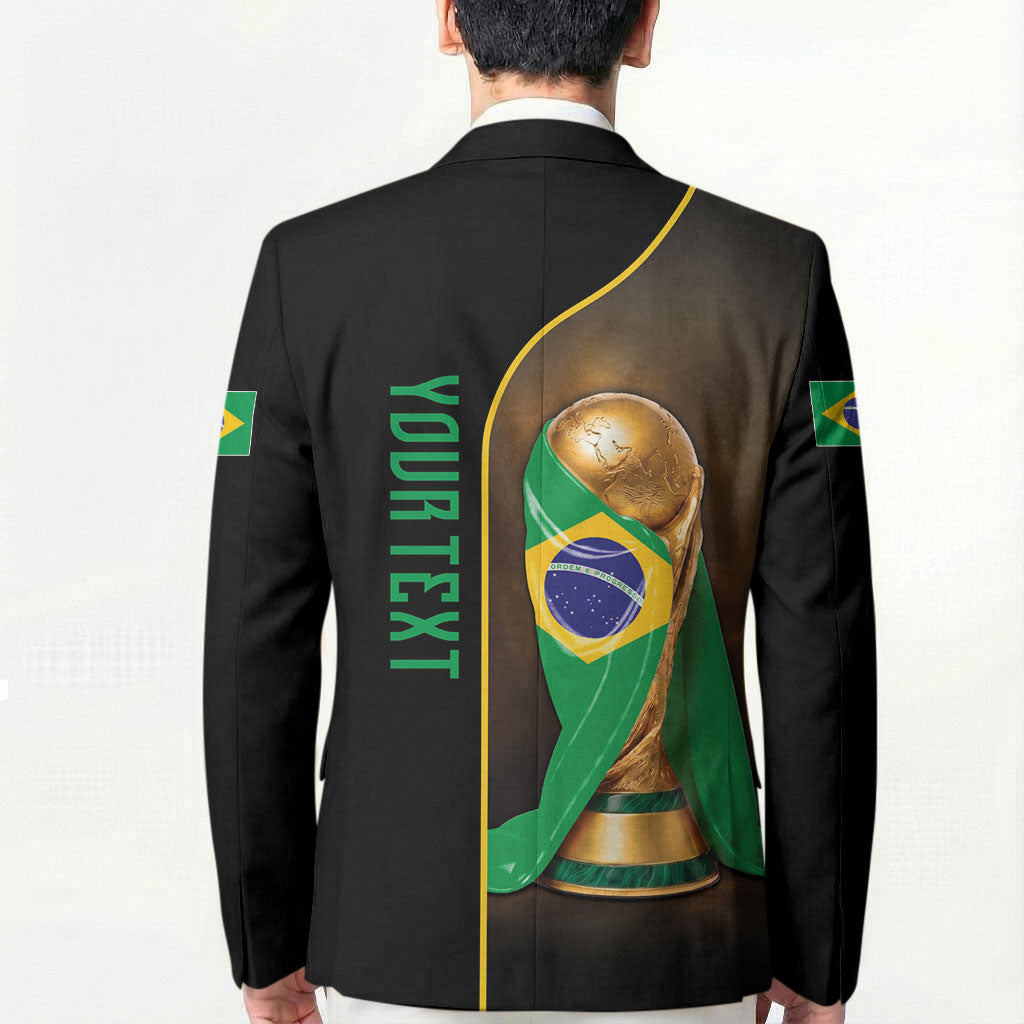 Personalized Brazil Football 2026 Blazer Trophy Flag Pride Art