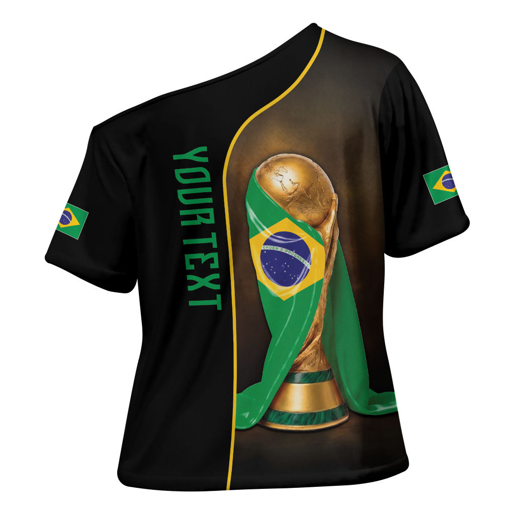 Personalized Brazil Football 2026 Cross Shoulder Shirt Trophy Flag Pride Art