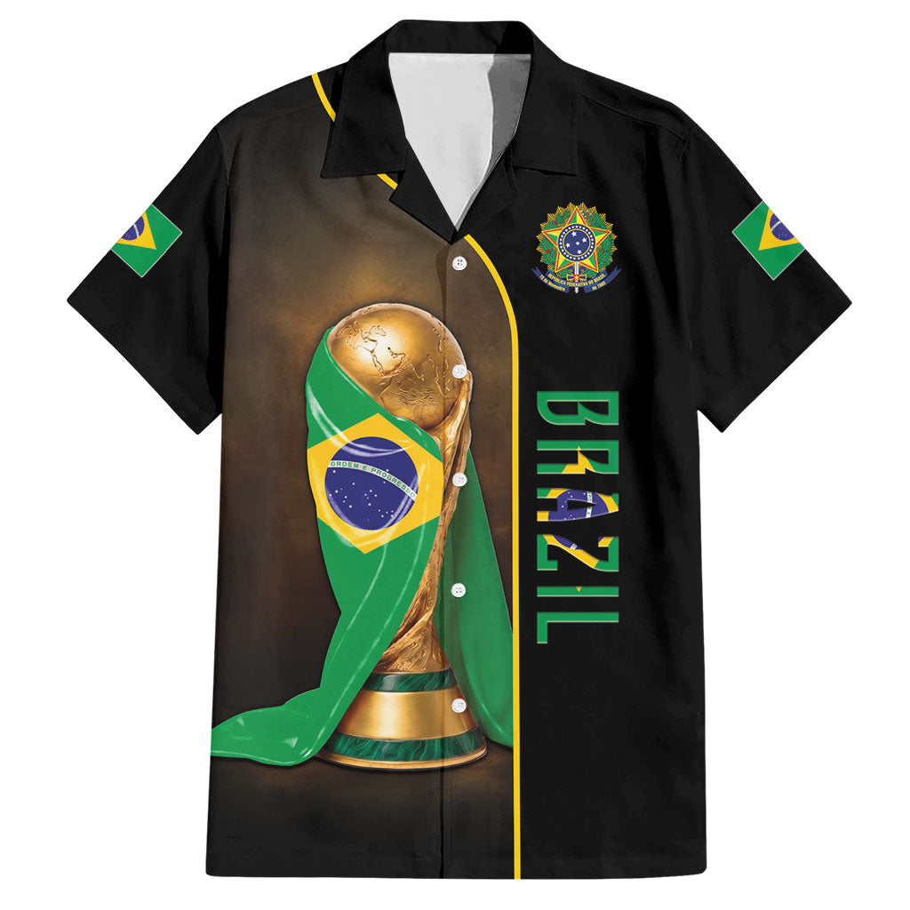 Personalized Brazil Football 2026 Hawaiian Shirt Trophy Flag Pride Art