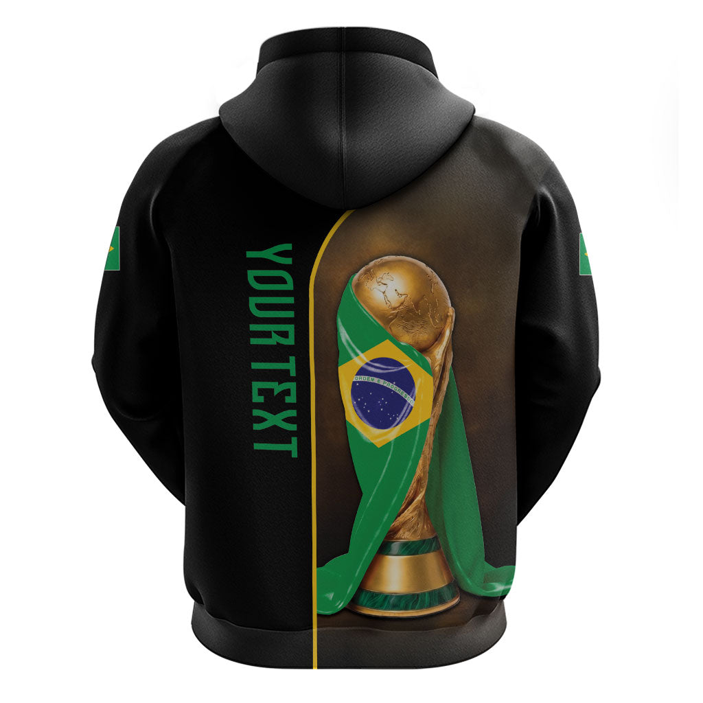 Personalized Brazil Football 2026 Hoodie Trophy Flag Pride Art