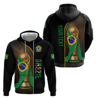 Personalized Brazil Football 2026 Hoodie Trophy Flag Pride Art