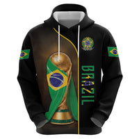 Personalized Brazil Football 2026 Hoodie Trophy Flag Pride Art