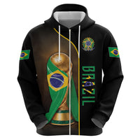 Personalized Brazil Football 2026 Hoodie Trophy Flag Pride Art
