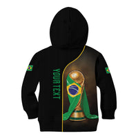 Personalized Brazil Football 2026 Kid Hoodie Trophy Flag Pride Art